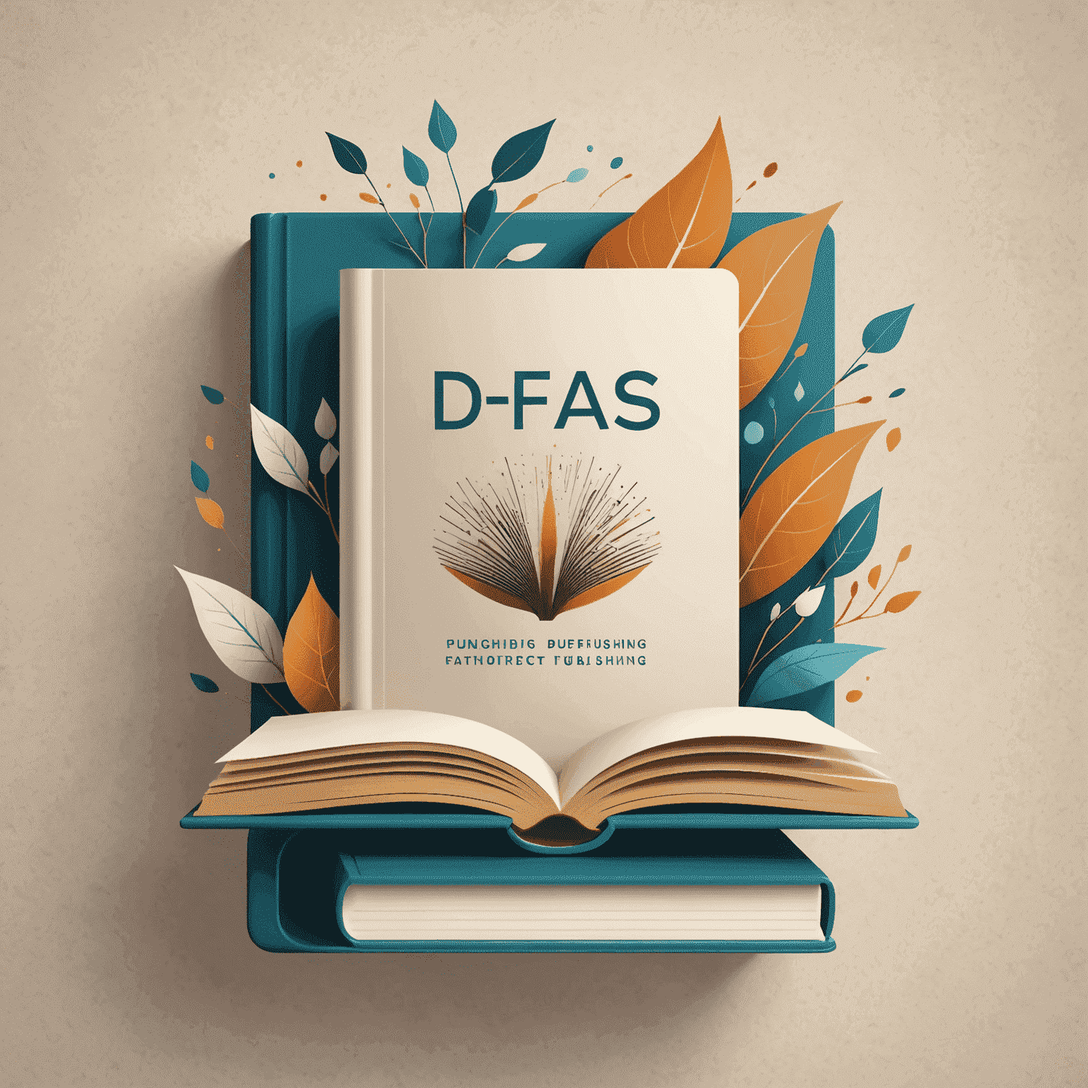 Dfas Publishing logo featuring a stylized book and digital elements, representing the fusion of traditional publishing and modern Dfas technology