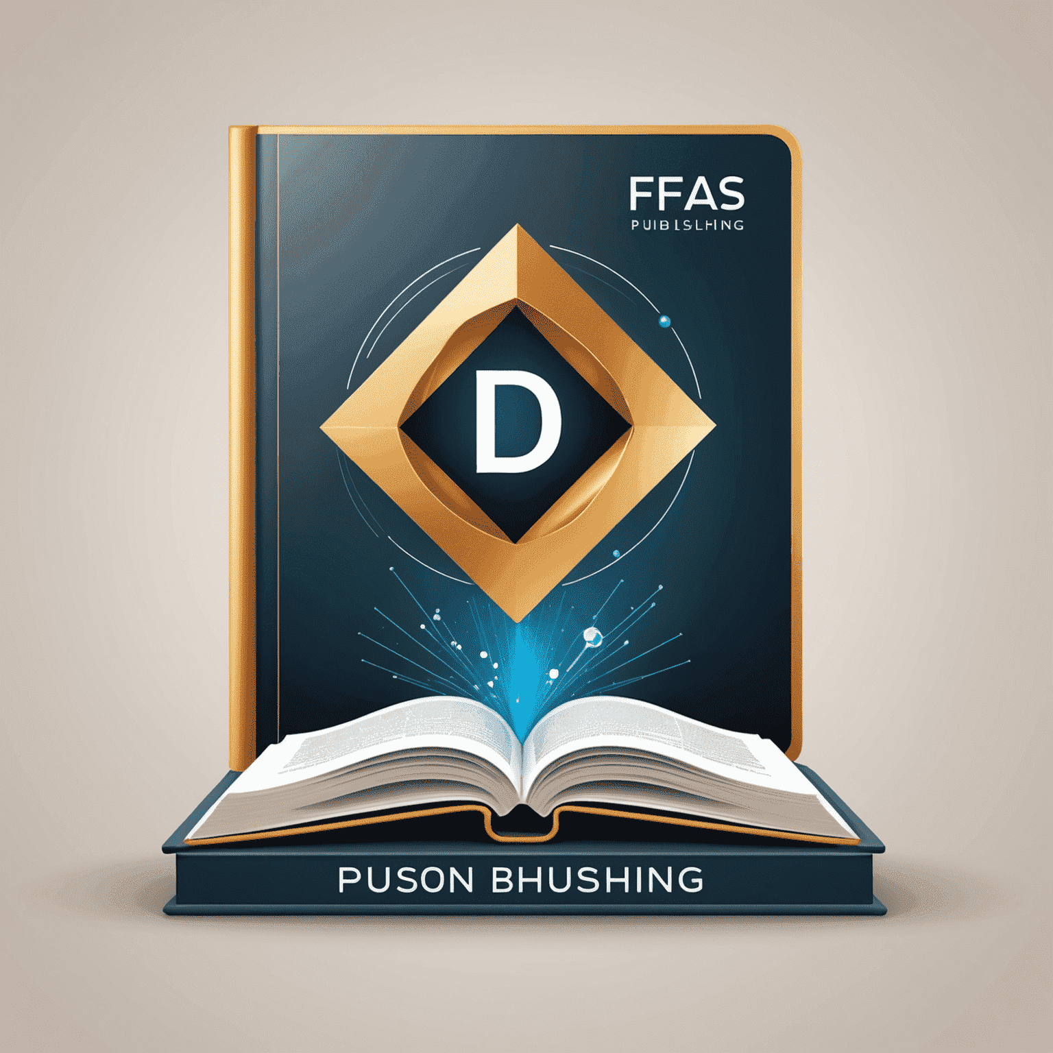 Dfas Publishing logo featuring a stylized book and digital elements, representing the fusion of traditional publishing and modern Dfas technology