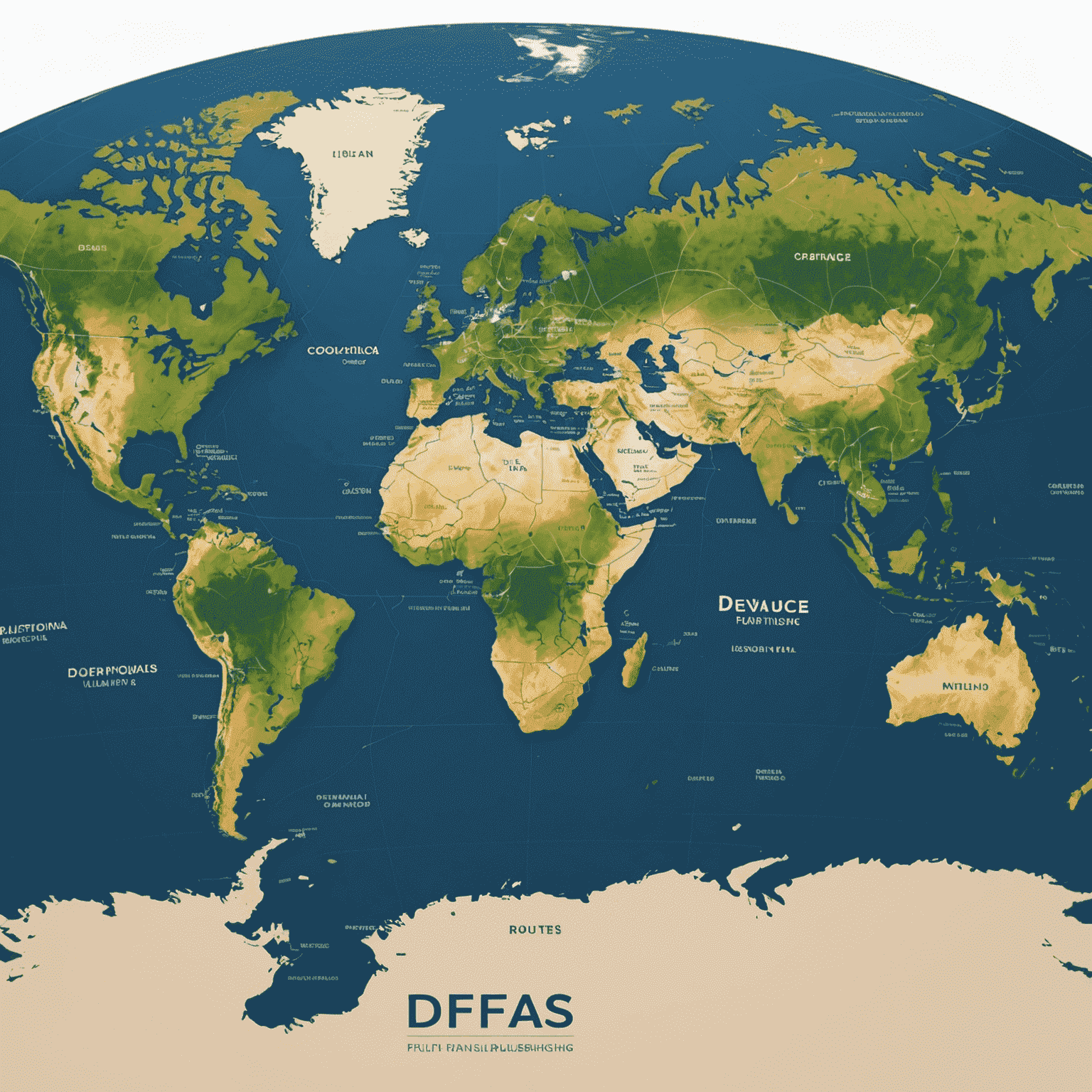 Dfas Publishing logo on a world map, highlighting new international partnerships and expansion routes